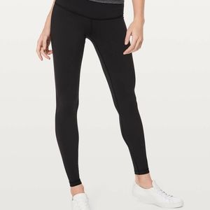 Lululemon Wunder Under Low Rise Black Standard Leggings Tights sz 10